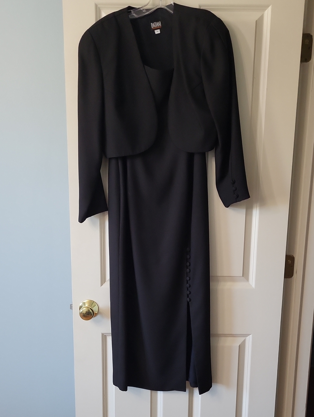 Datiani long black dress with jacket size 14
